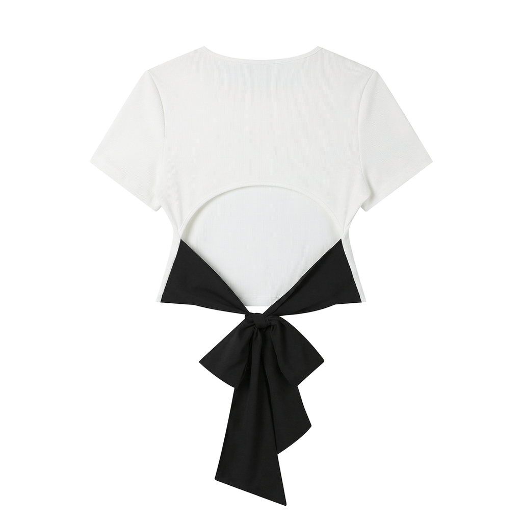 The Braided Glory Slim Fit Bow Back Top