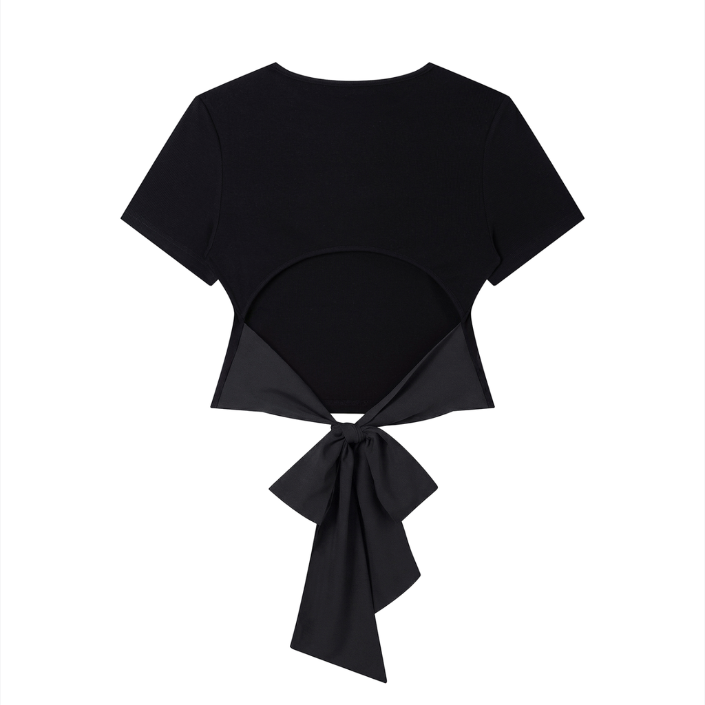 The Braided Glory Slim Fit Bow Back Top