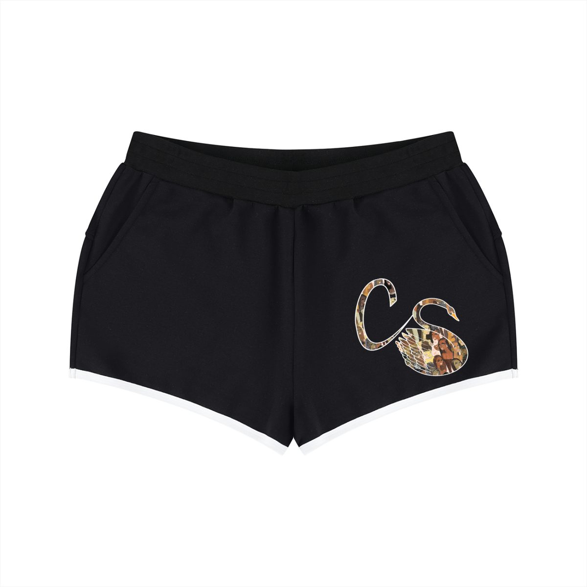 The  Braided Glory Retro Contrast Binding Shorts