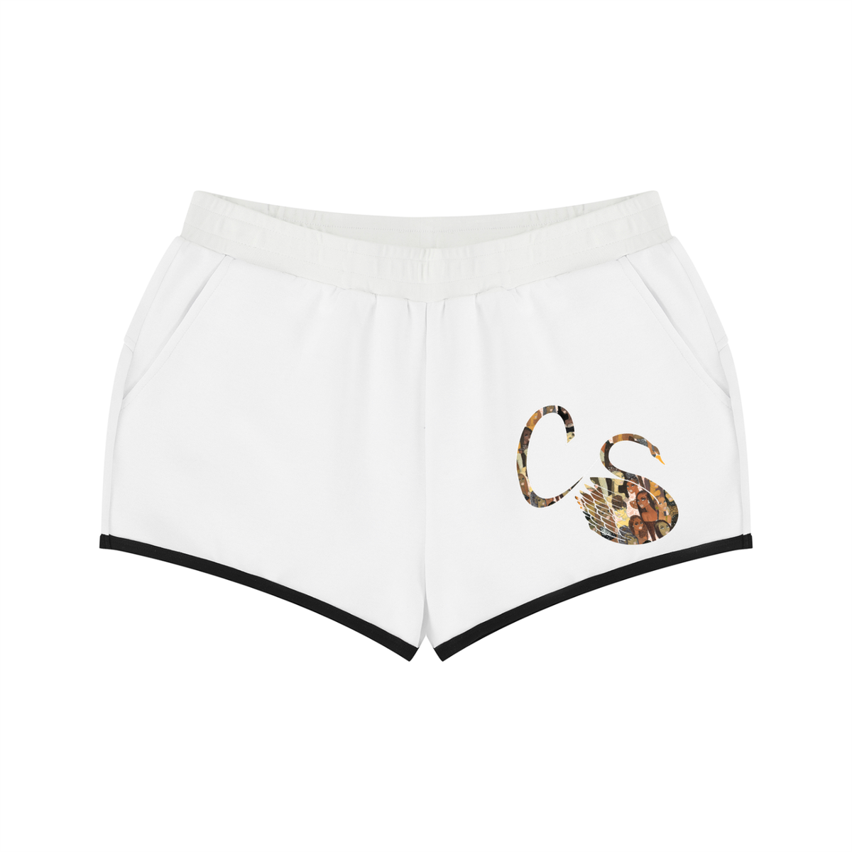 The  Braided Glory Retro Contrast Binding Shorts