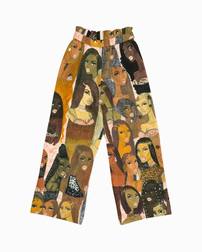 The Braided Glory High-Rise Wide Leg Pants