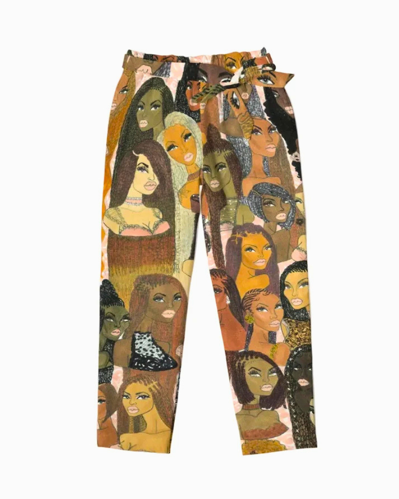 The Braided Glory Belted Tapered Pants