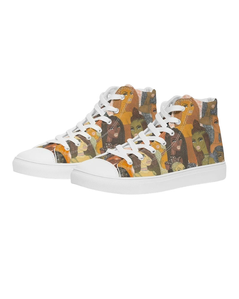 The Braided Glory Blanco High-Top Canvas Shoe