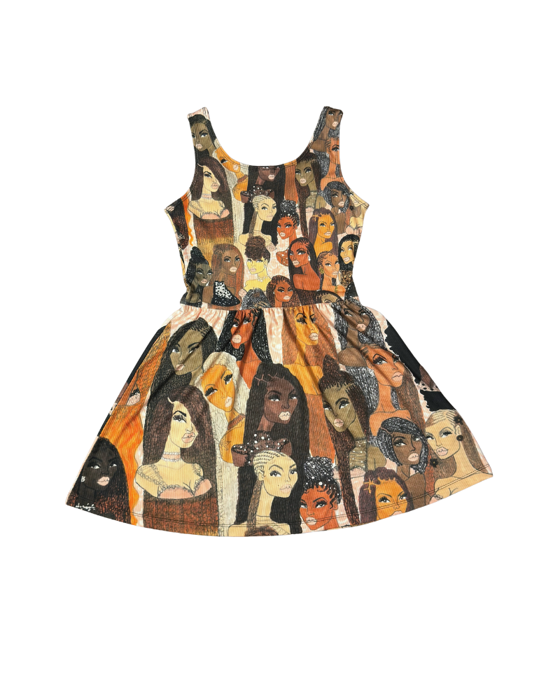 The Braided Glory Scoop Neck Skater Dress
