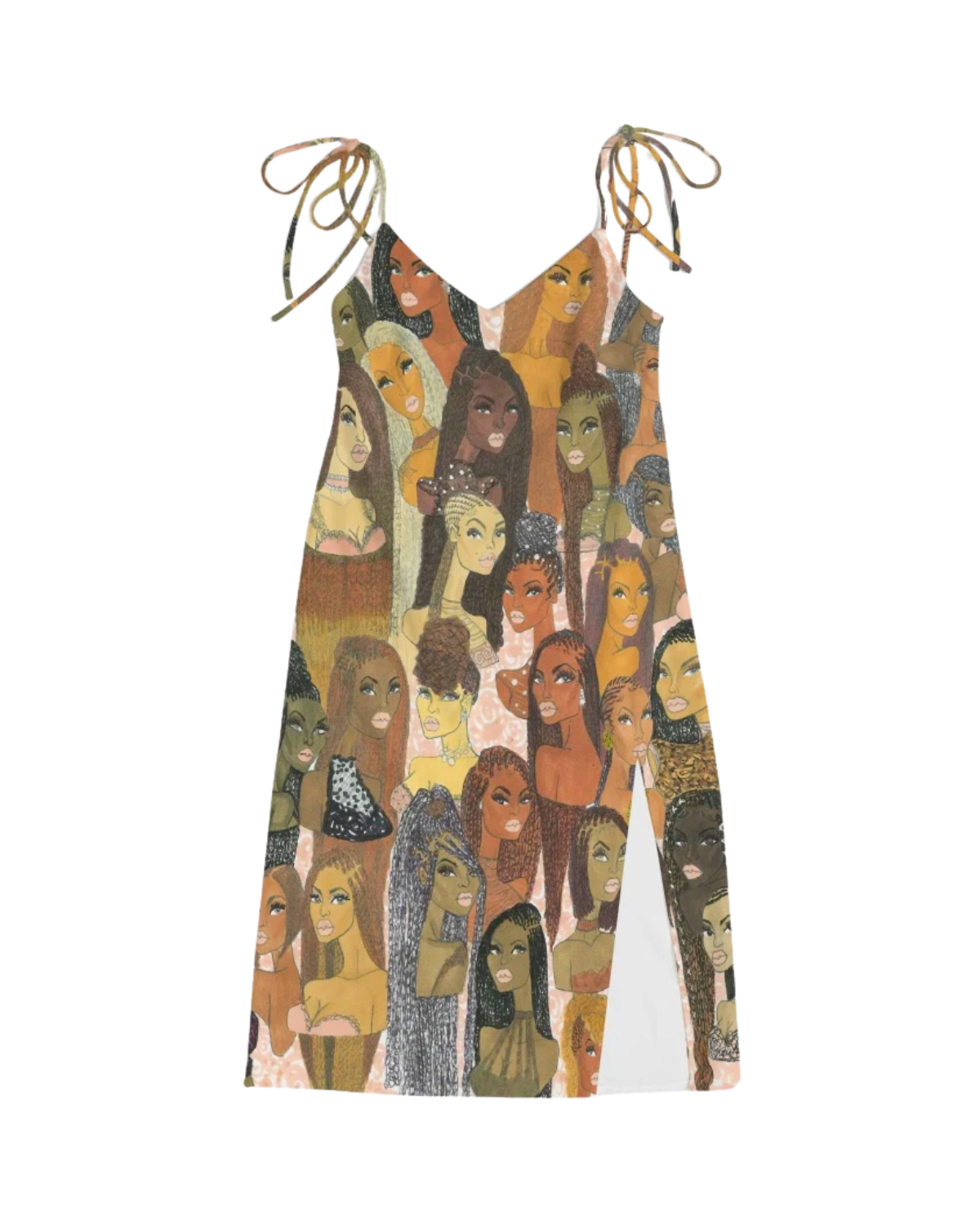 The Braided Glory Tie Strap Split Dress