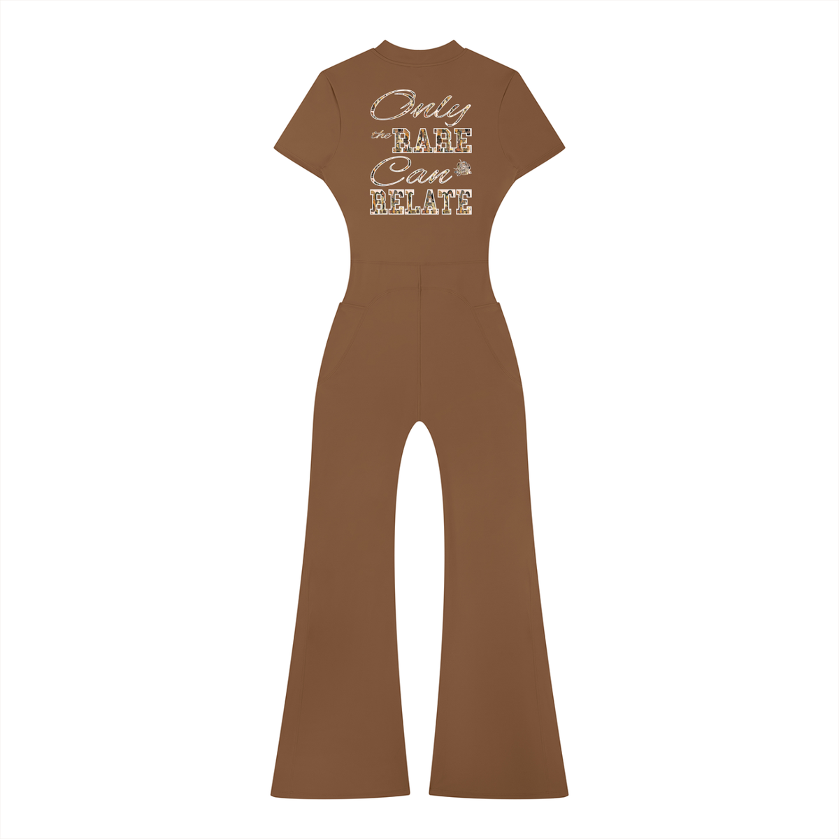 The Braided Glory Flared Leg Quarter-Zip Jumpsuit